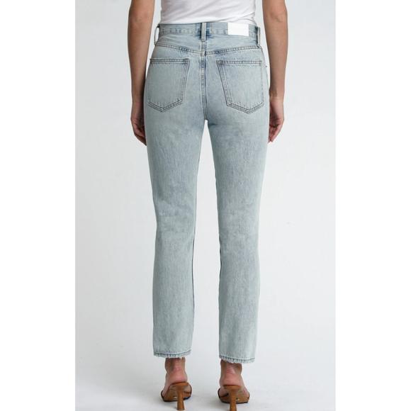 NEW PISTOLA keaton high rise slim straight jean in blue - Picture 3 of 3